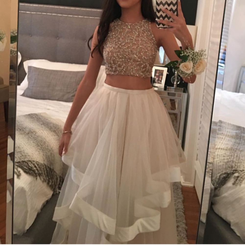 Two piece prom dress