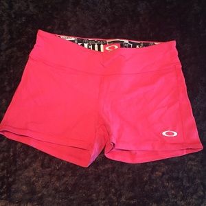 Oakley workout fitted pink shorts
