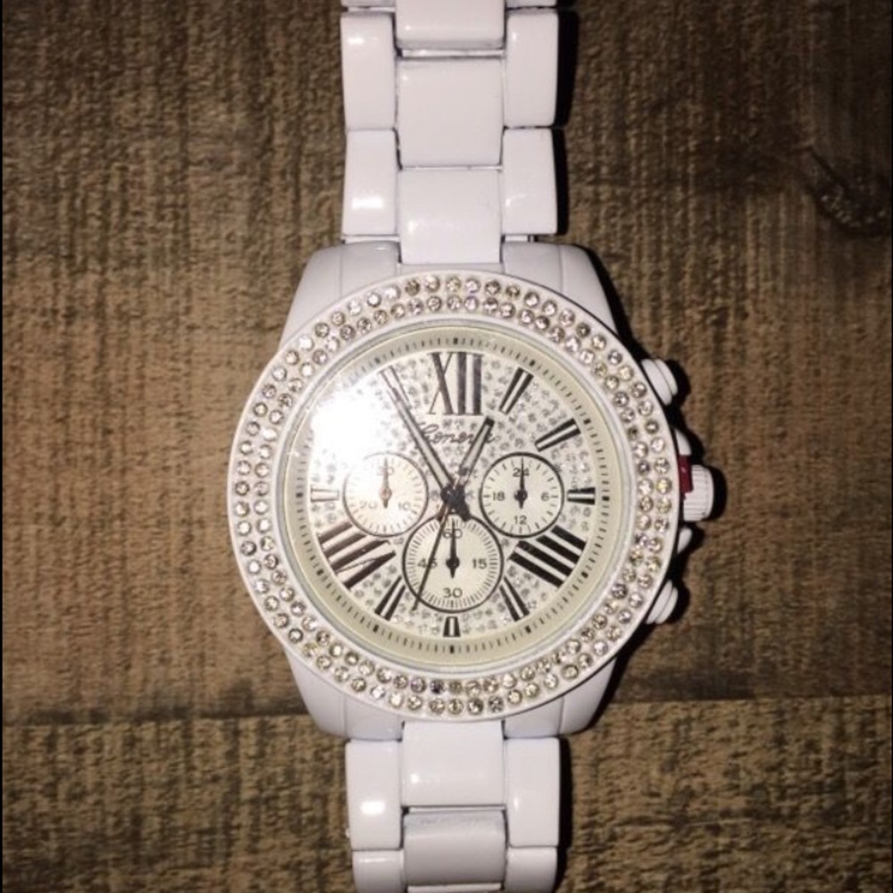 Men's Diamond Geneva Watch