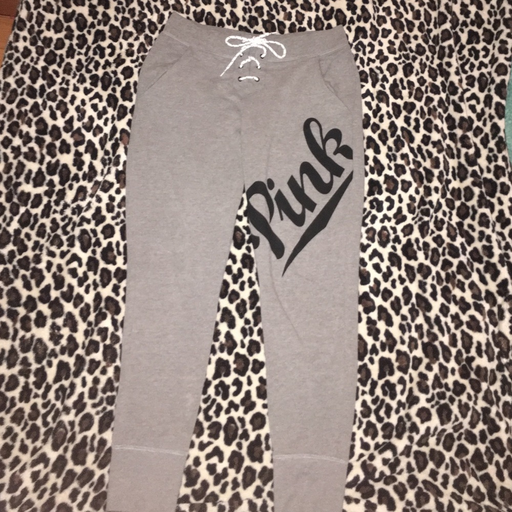 Grey PINK sweatpants