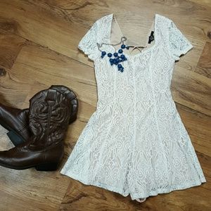 White lace romper from Forever 21