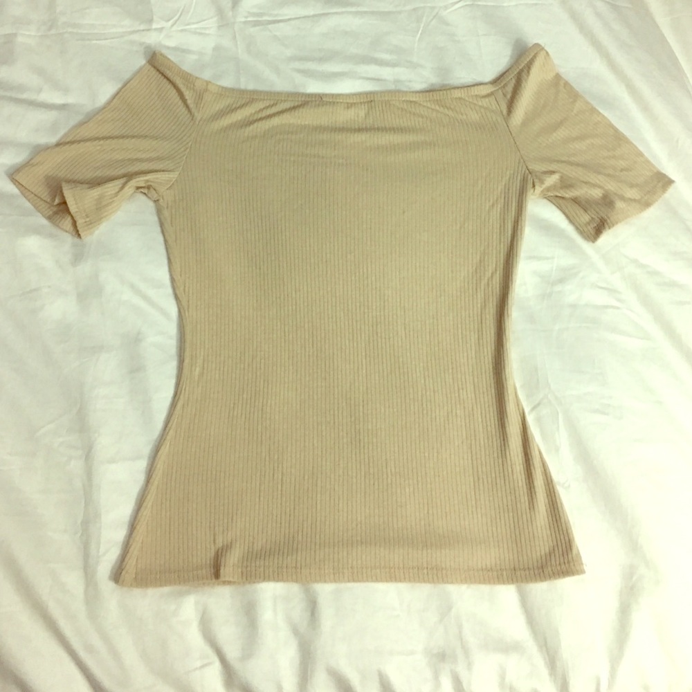 Of the shoulder nude top