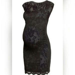 Mama- Black Lace Maternity Dress