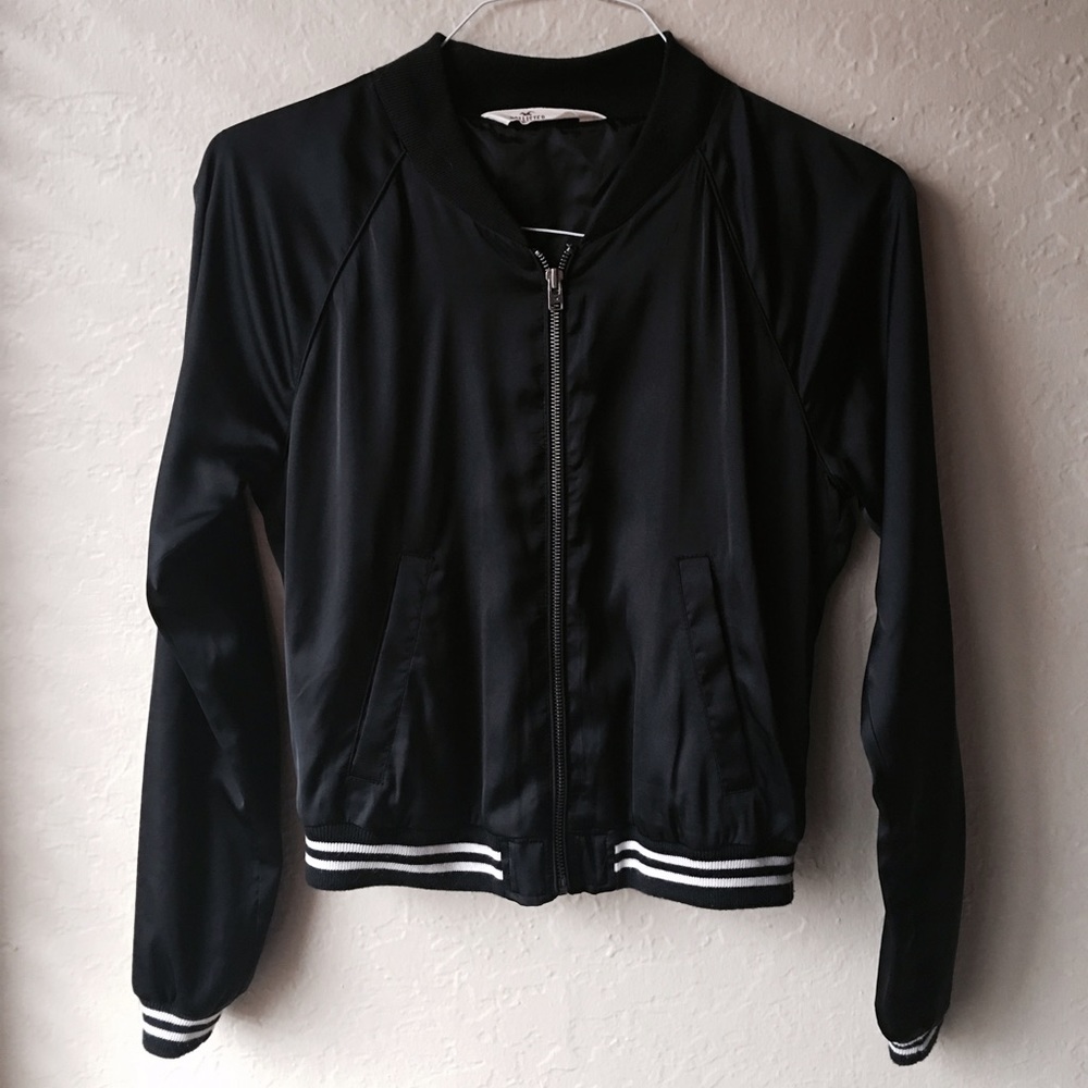Satin bomber jacket