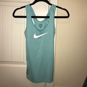 Nike Pro Razorback Tiffany Blue Tank