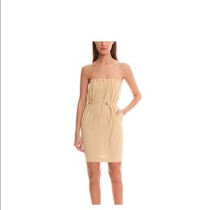 MM6 Linen Ocher Tube Dress