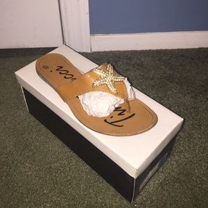 Starfish flip flops