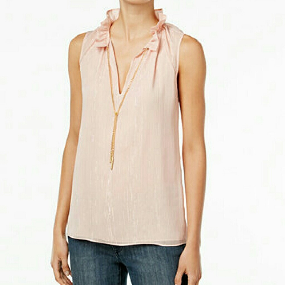 *SOLD* Michael Kors Embellished Ruffled Top
