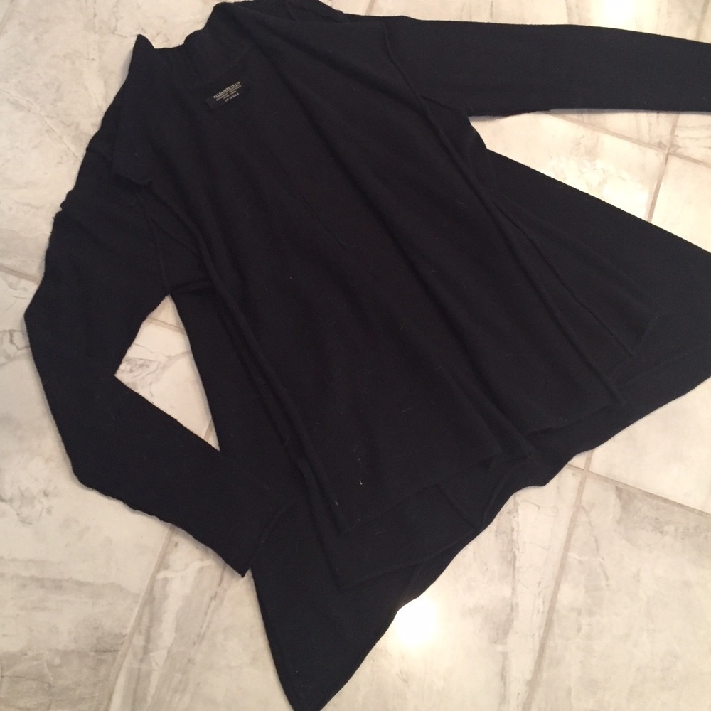 All Saints Draped Front Wool Cardigan