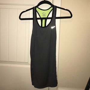 Nike Dri-Fit Razorback Tank with Neon Stripe