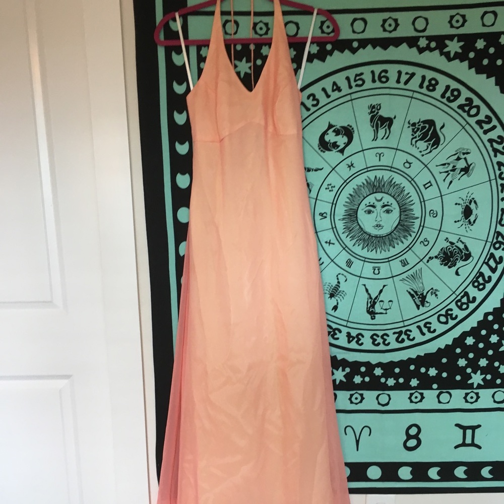 Pink mermaid fitted prom dress
