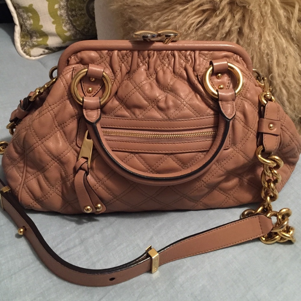 Marc Jacobs handbag, dusty pink with gold
