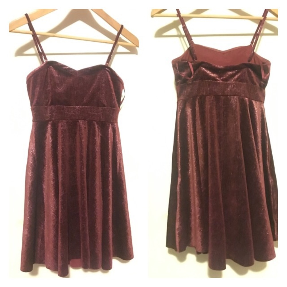 Free People Shattered Velvet Berry Dress ❤️