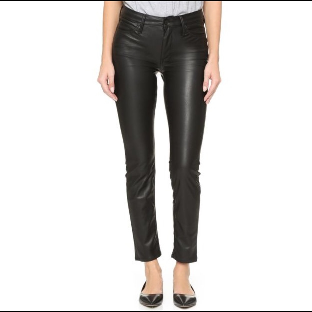 MOTHER | Muse | Vegan Leather Crop Skinny's | 25