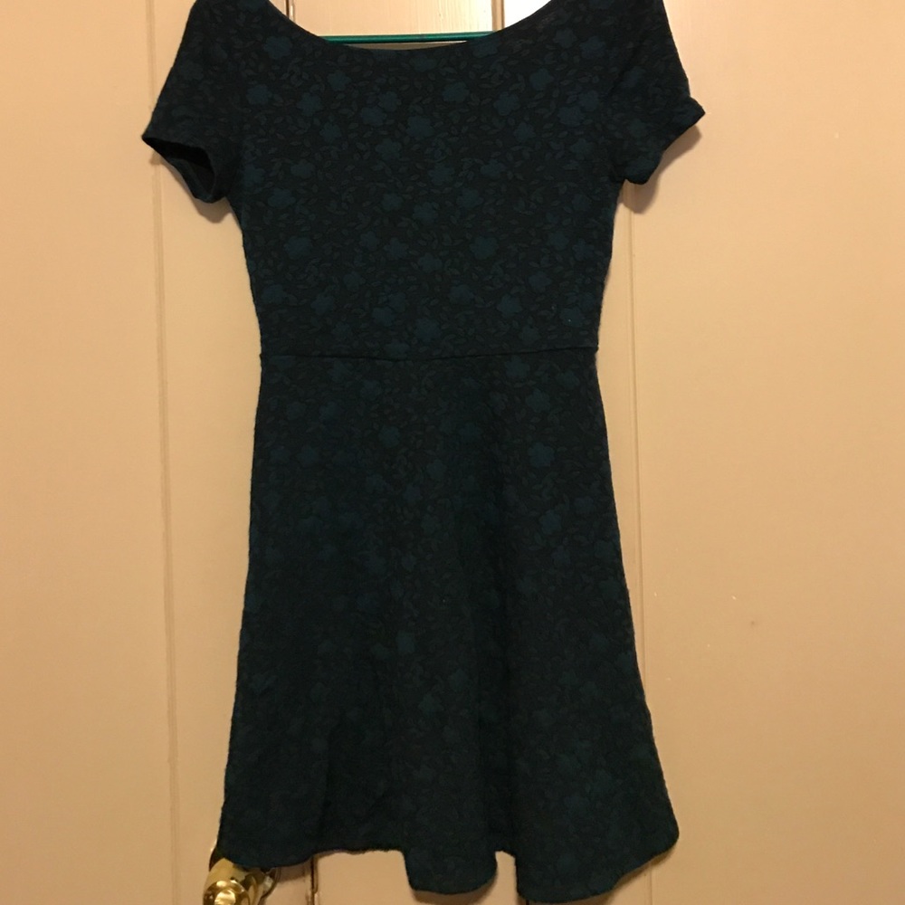 dark green floral forever 21 dress size:m