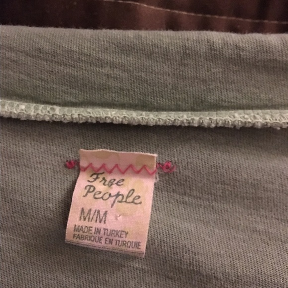 Free People Vintage Green Tee - Picture 2 of 4