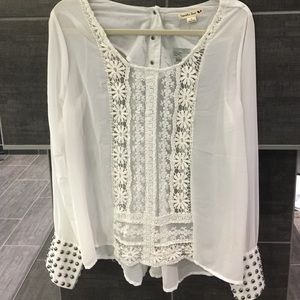 ❤NWT white lace shirt