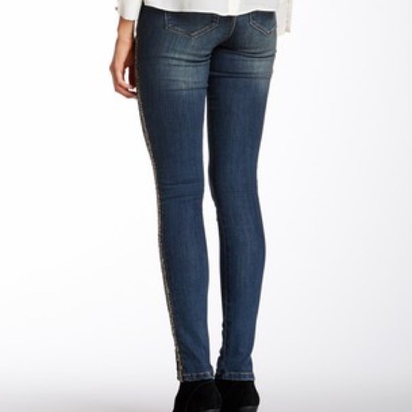 TRACTR "Beaded Side Tuxedo Skinny" Jeans (30/10) - Picture 2 of 4