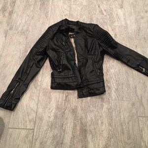 Hot vegan leather jacket