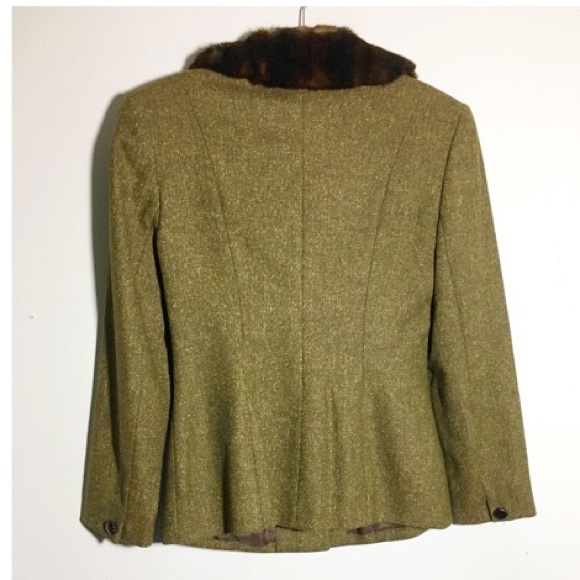 Vintage Jackets & Coats - Vintage Dana Buchman tweed fur collar blazer 4 Vintage Jackets & Coats - Vintage Dana Buchman tweed fur collar blazer 4