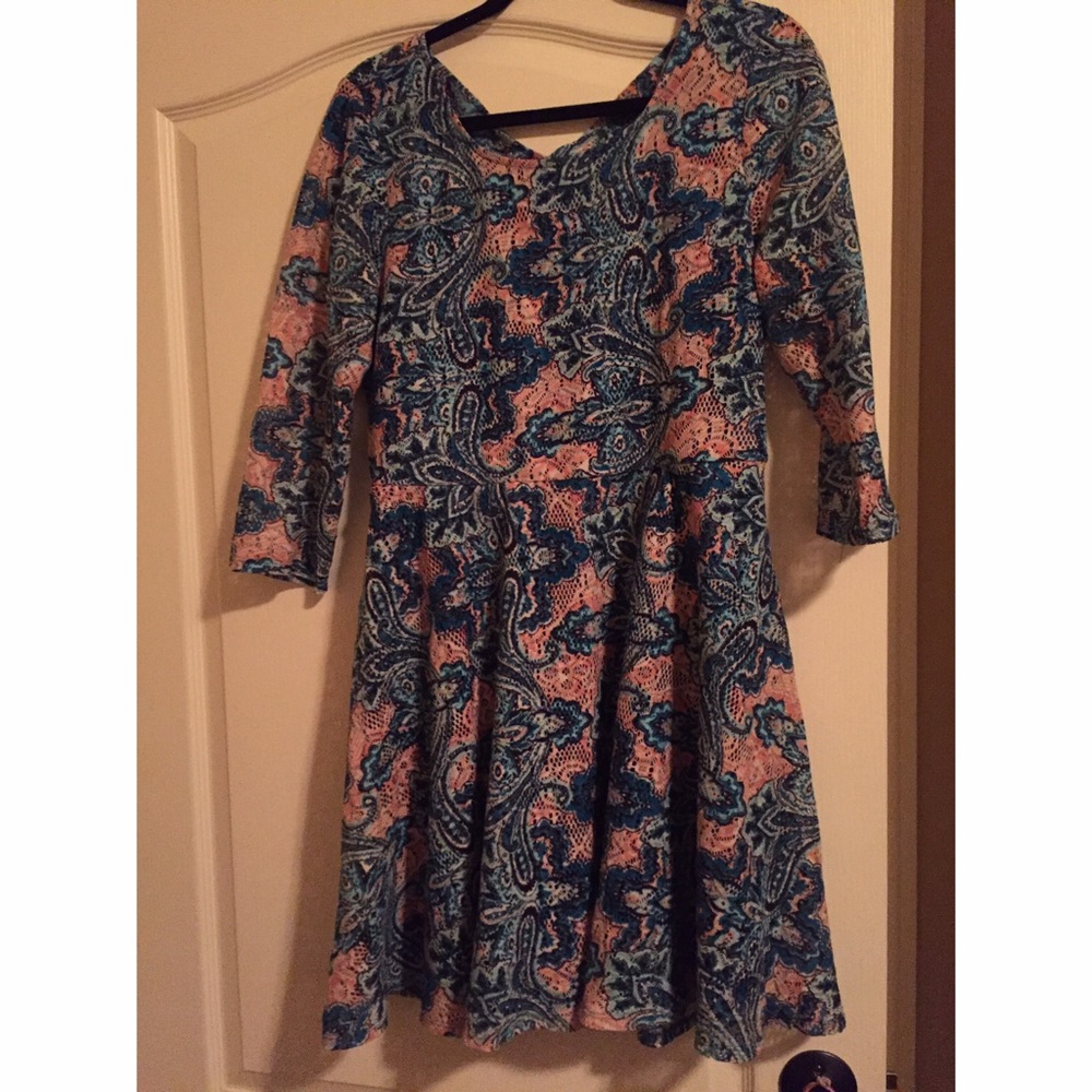 Boho Floral A-Line Dress