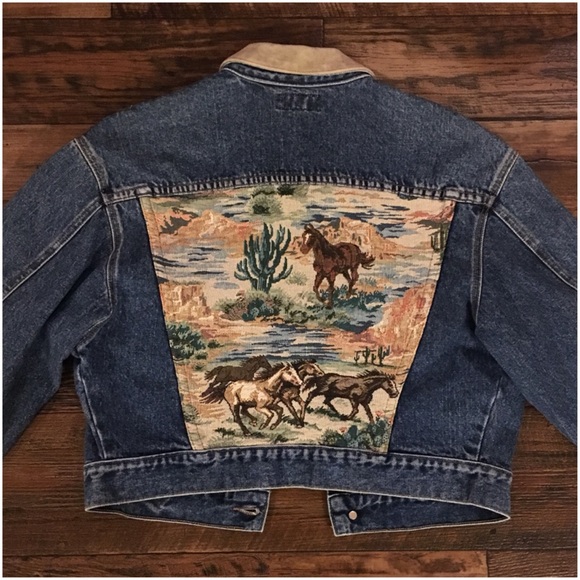 80s guess jean jacket