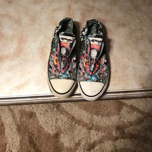 Ed Hardy slip on low top chuck looking shoes