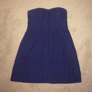 American eagle strapless navy blue dress size 8