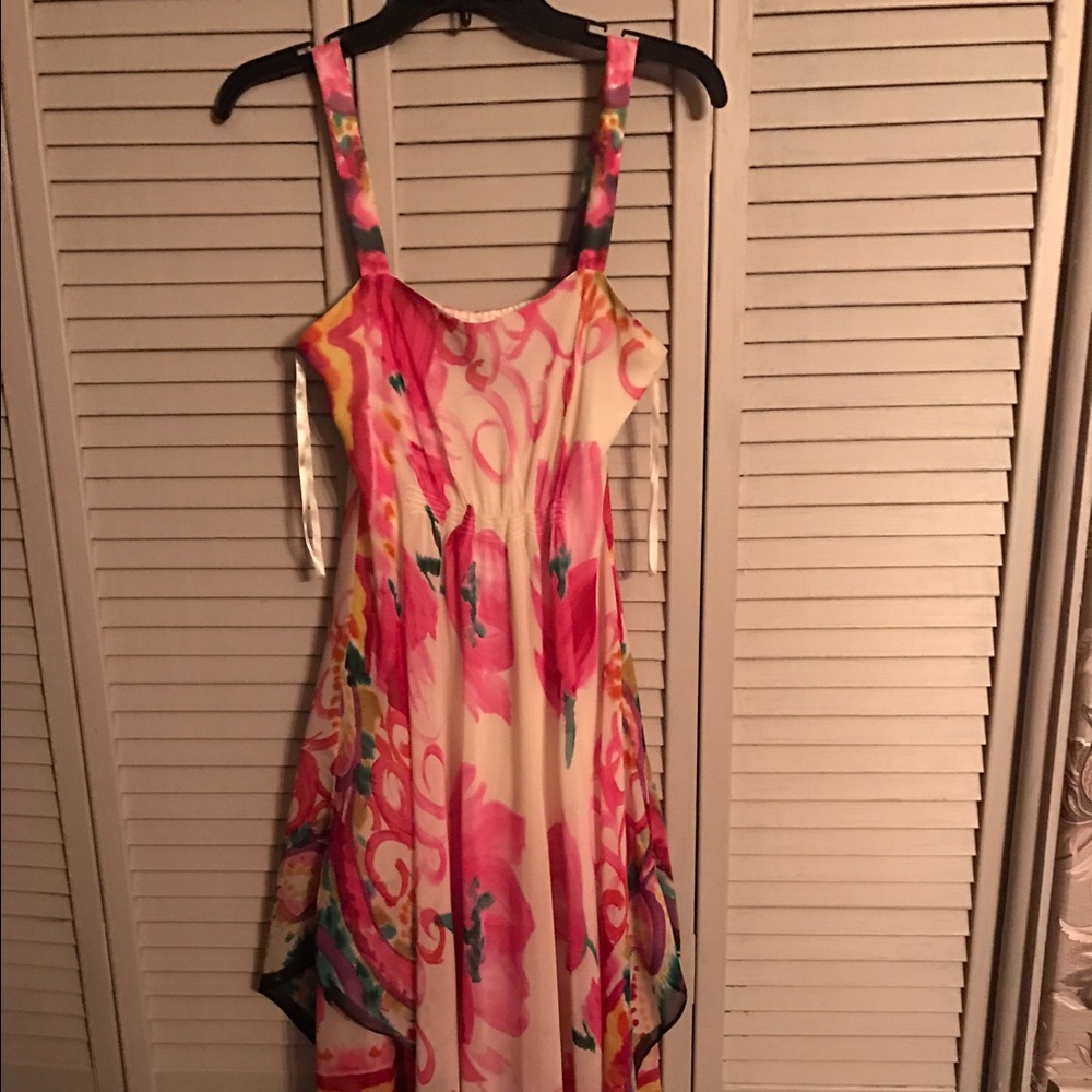 Boston Proper handkerchief hem cruise dress