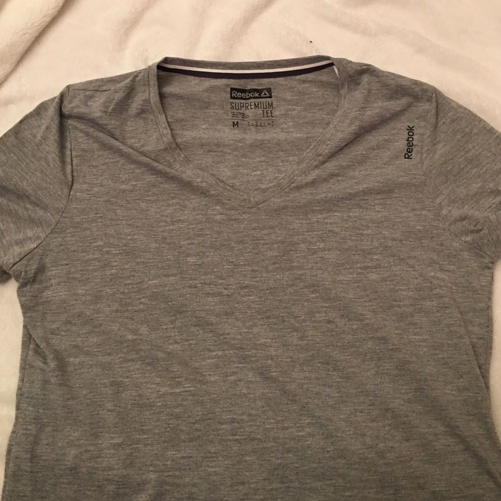 Grey Reebok work-out T