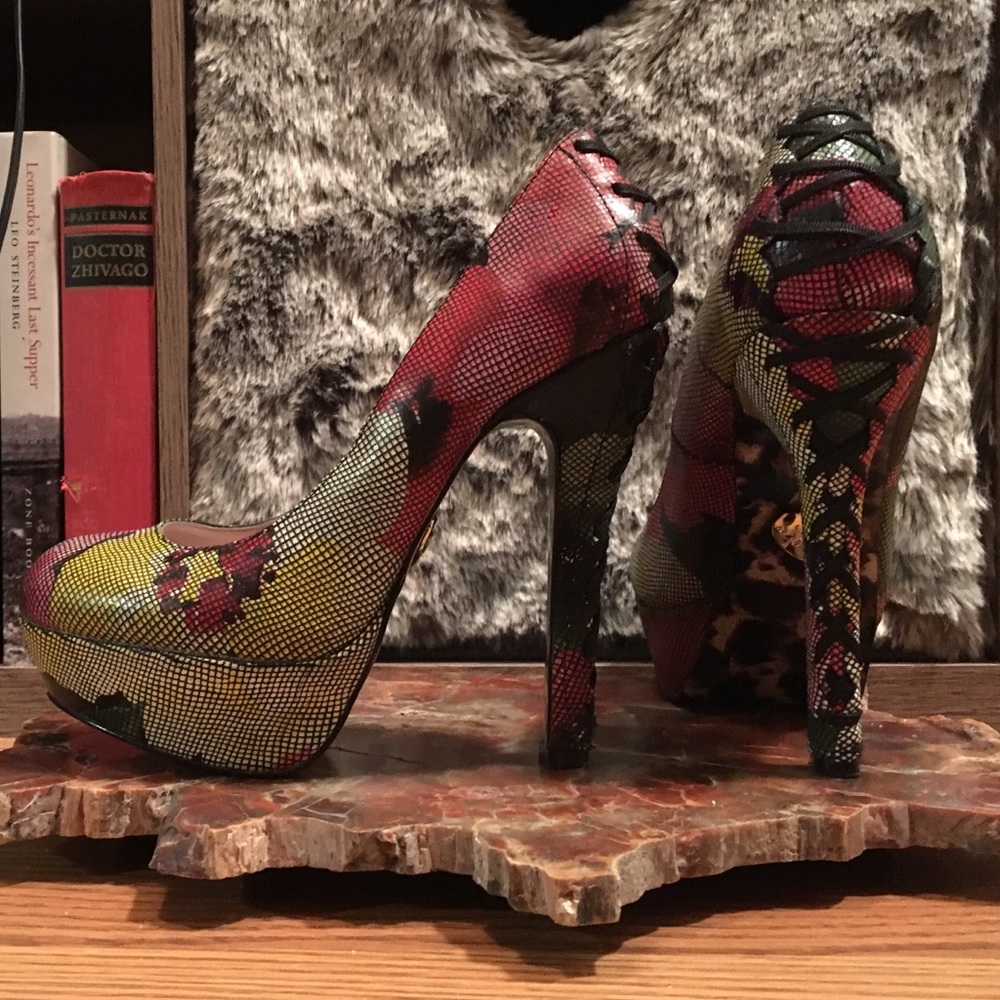 Betsey Johnson Corset Lace-Up Pumps