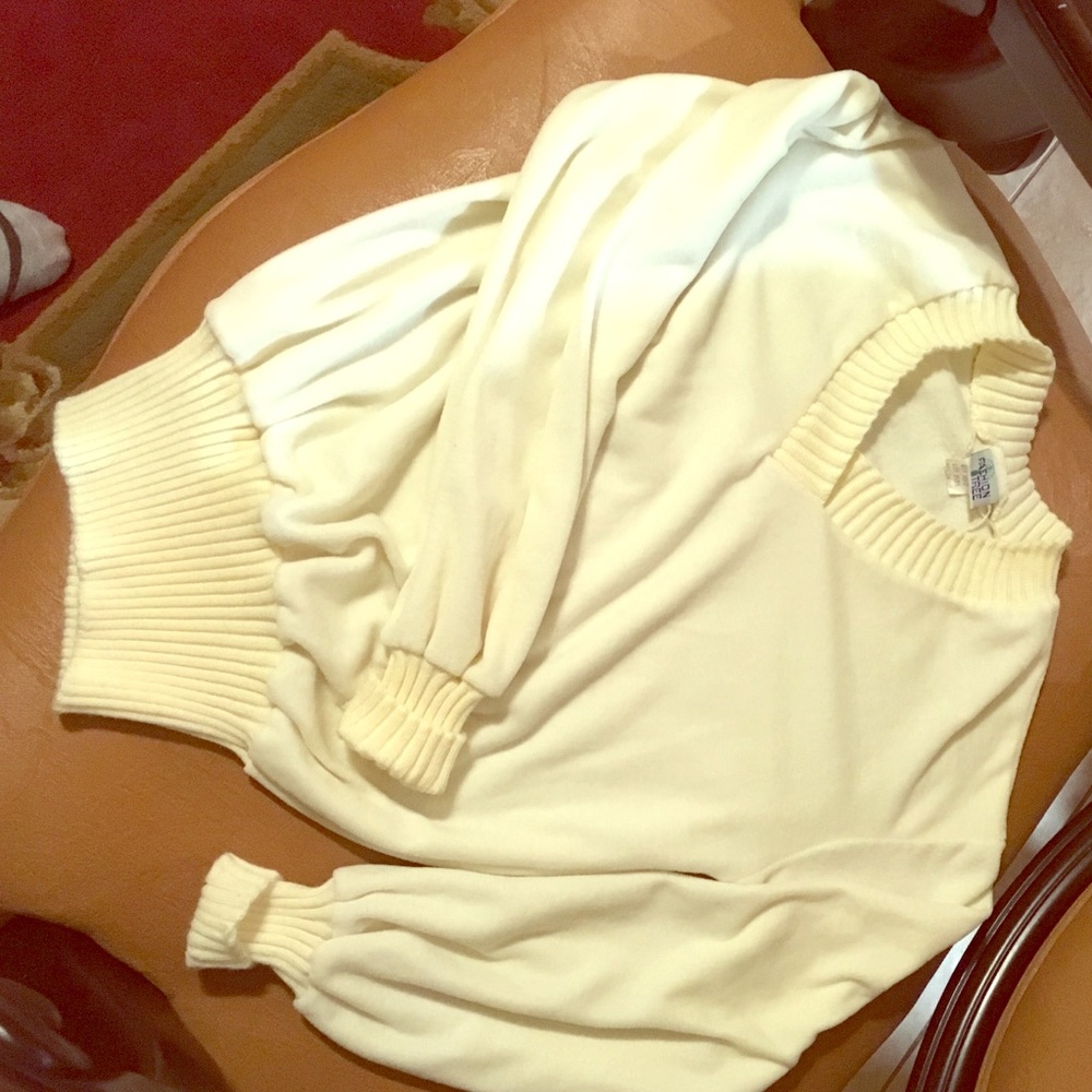 Vintage creme ribbed top
