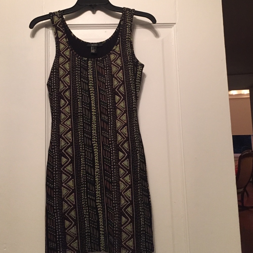 Forever 21 tribal print tank dress