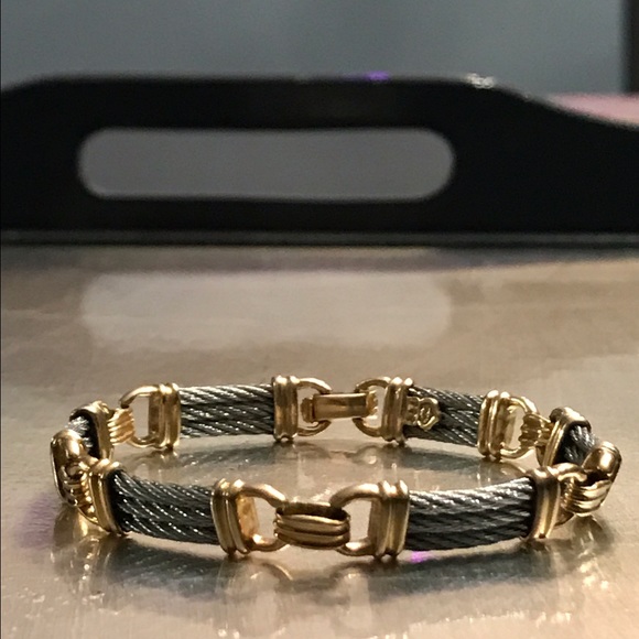 Philippe Charriol SS/Gold Cable Bracelet - Picture 1 of 4