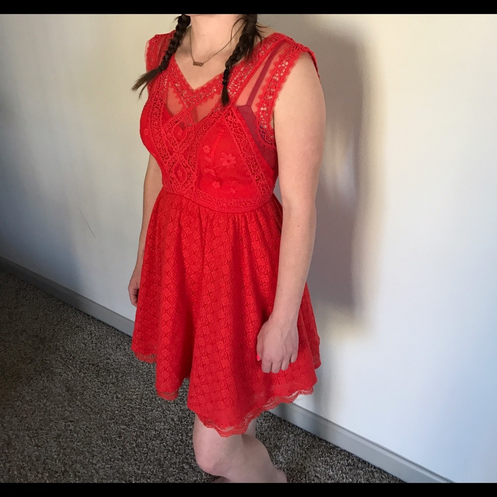 Red Free People dress