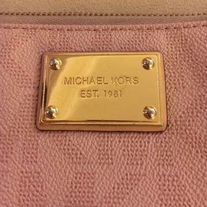 Michael Kors Pink Logo Leather Wallet