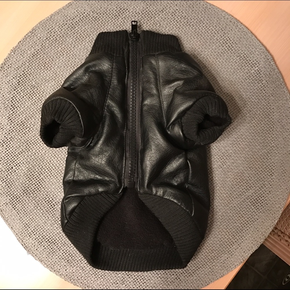 Faux leather coat/jacket for pets