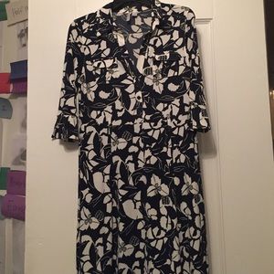 Retro navy floral dress