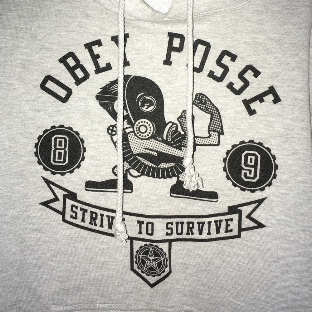 OBEY gray hoodie sweater fighting Irish