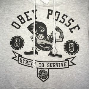 OBEY gray hoodie sweater fighting Irish