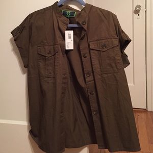 C Wonder olive shirt with pockets S