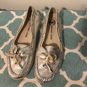 Silver Michael Kors Loafers