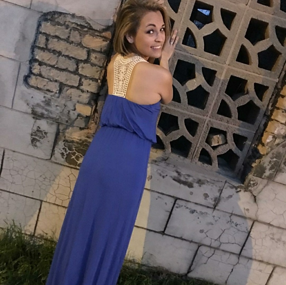 Blowout Sale Royal Blue Maxi Dress - Picture 2 of 5