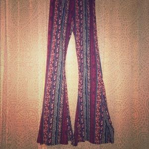 Bell bottom patterned pants