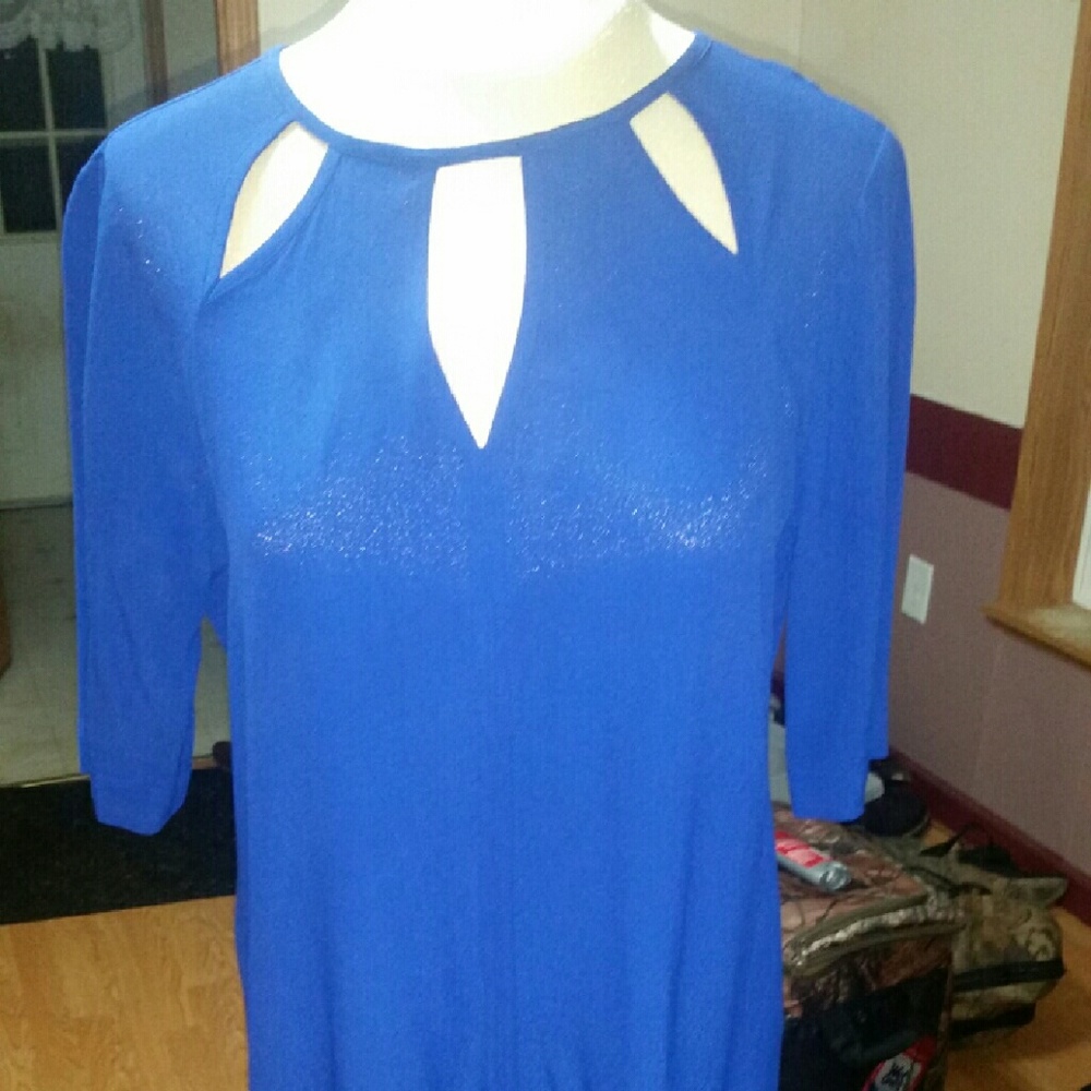 Sapphire blue day dress