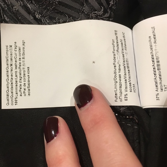 Hugo Boss Orange Lamb Leather Jacket size 8 - Picture 3 of 4