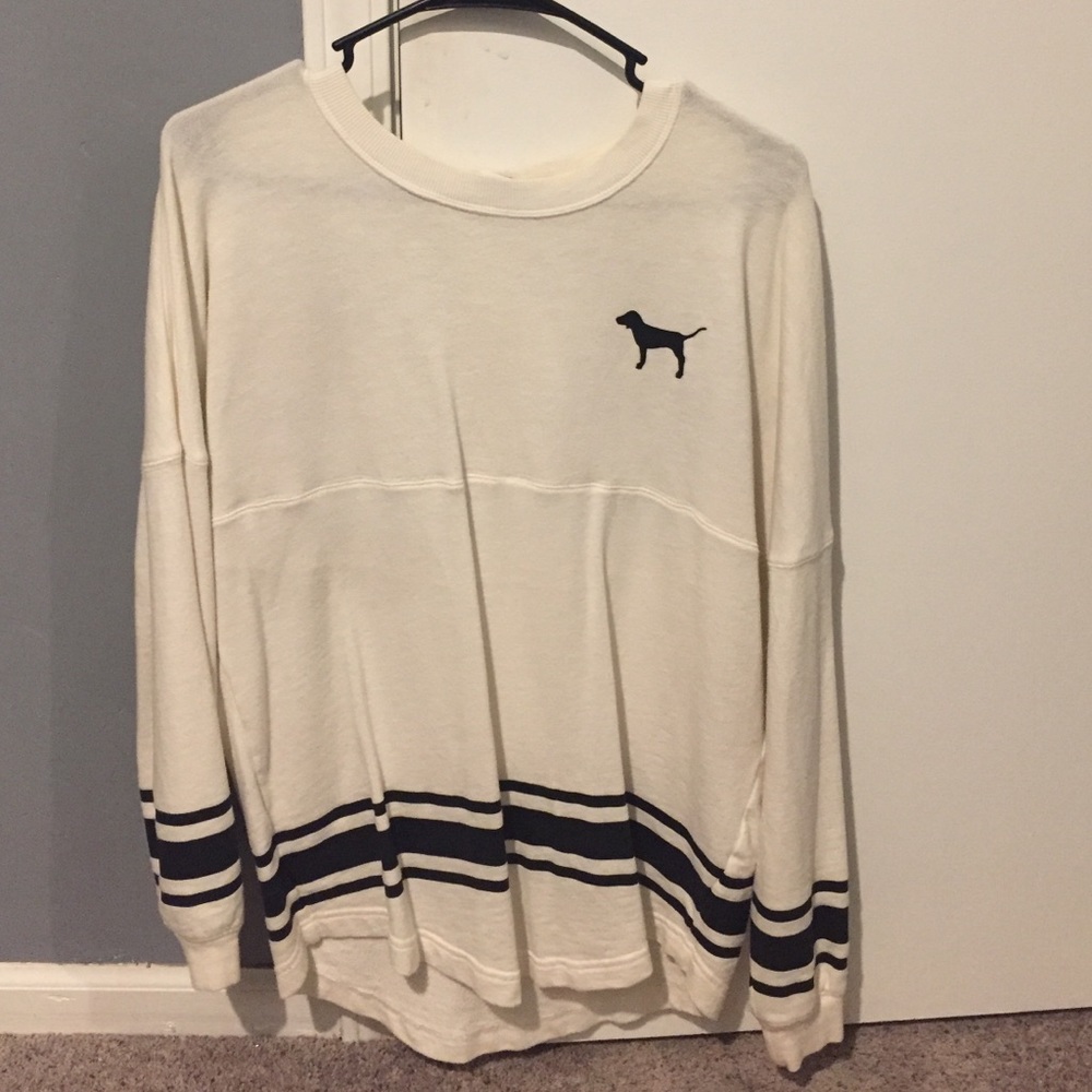 Victoria Secret PINK white long sleeve shirt