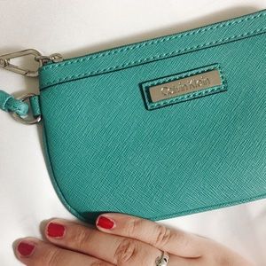 Calvin Klein Saffiano Leather Wristlet