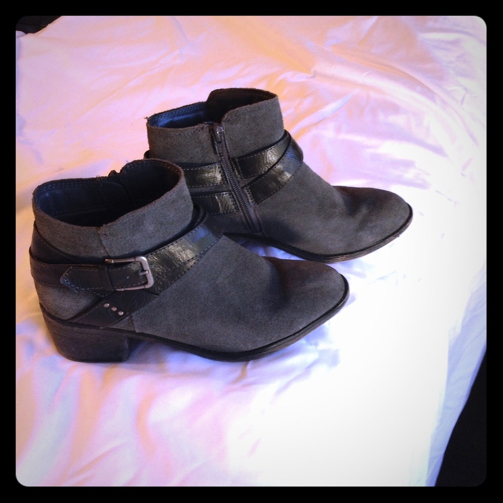 Grey Suede Boots