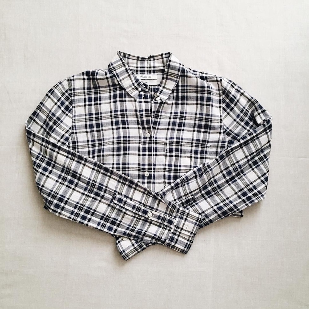 NWOT Madewell plaid button-down top